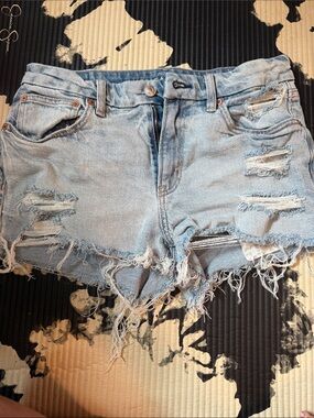 American Eagle Distressed Ripped Denim Shorts